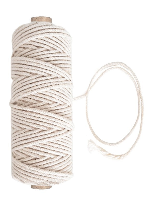 TOWNBUS Macrame Cord 2.5mm | 100 Meters Natural Soft Cotton Rope | Thread for All DIY - Image 2